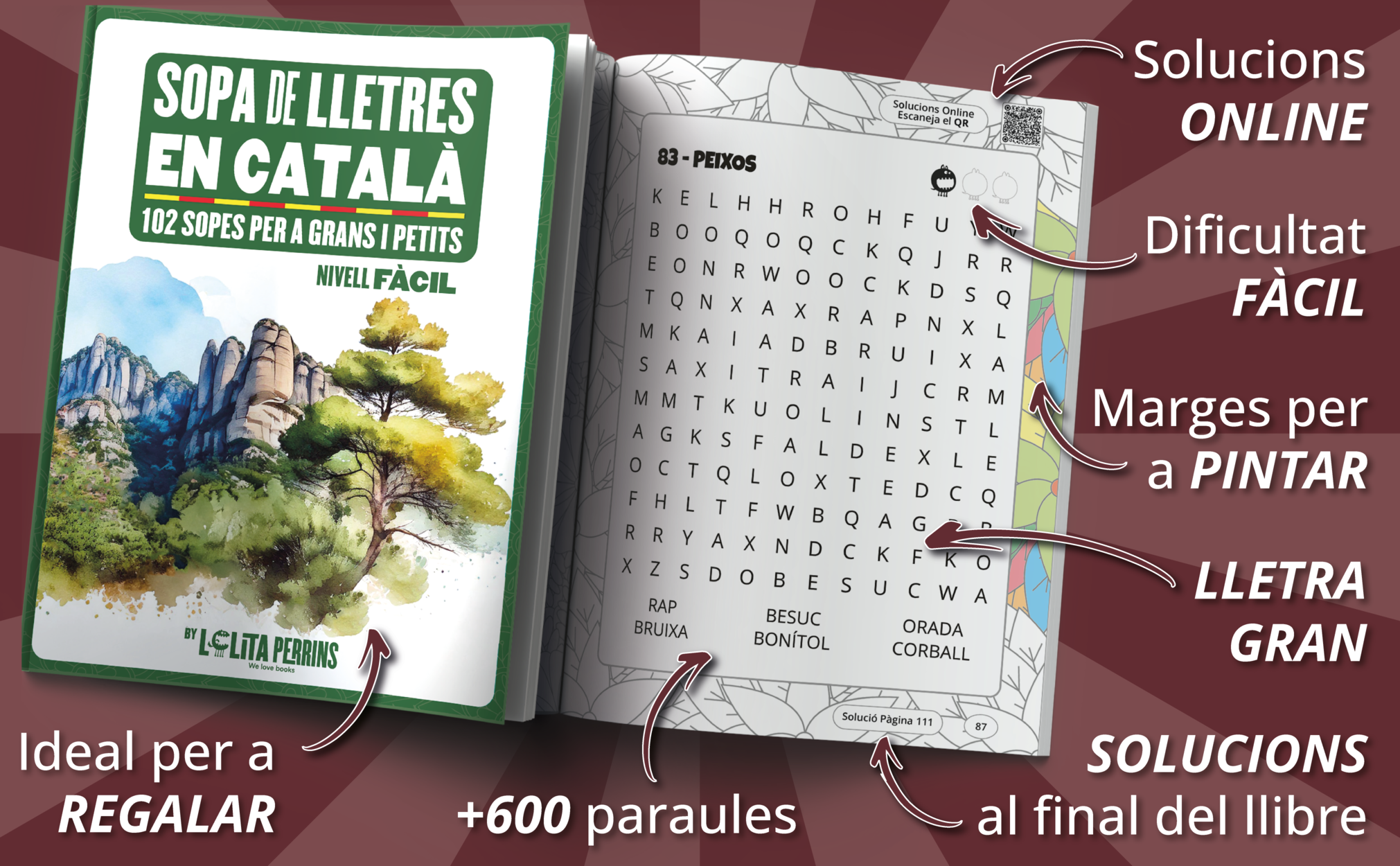 Sopa de letras en catalán