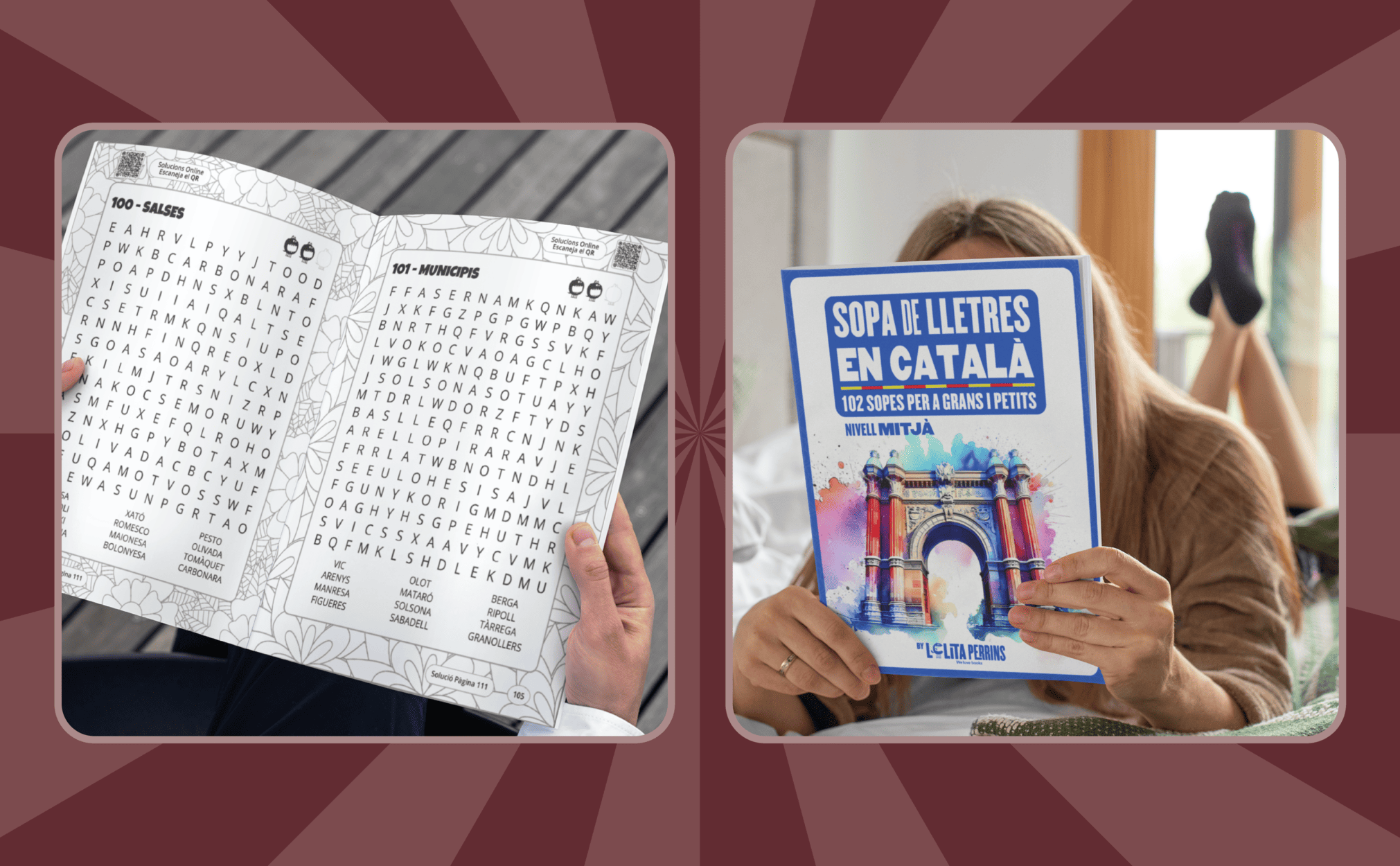 Sopa de letras en catalán