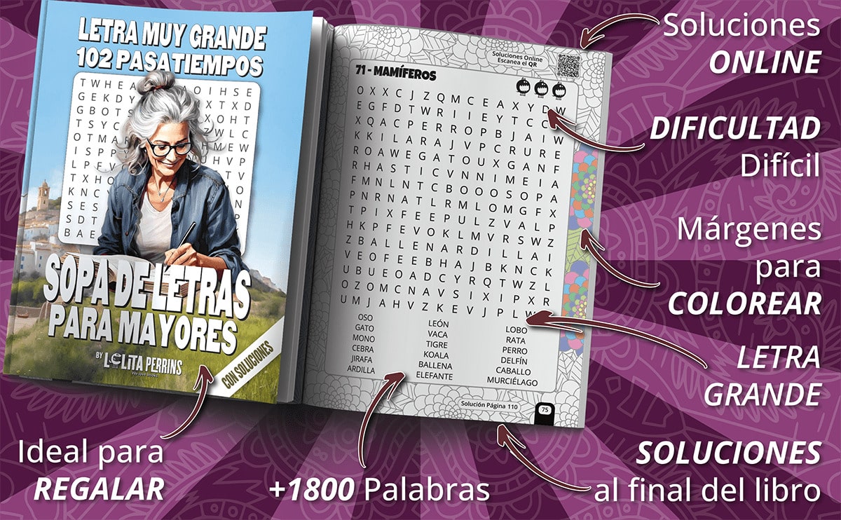 Sopa de letras con la letra grande