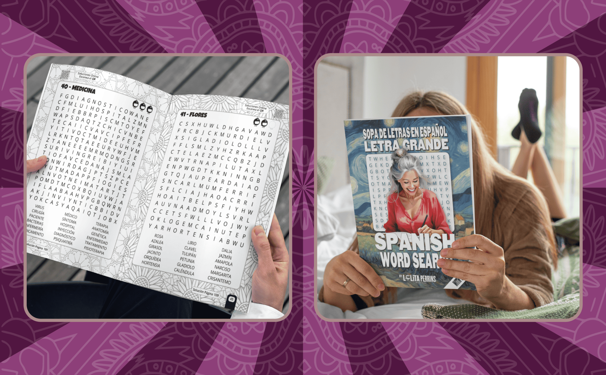 Sopa de letras con letra grande