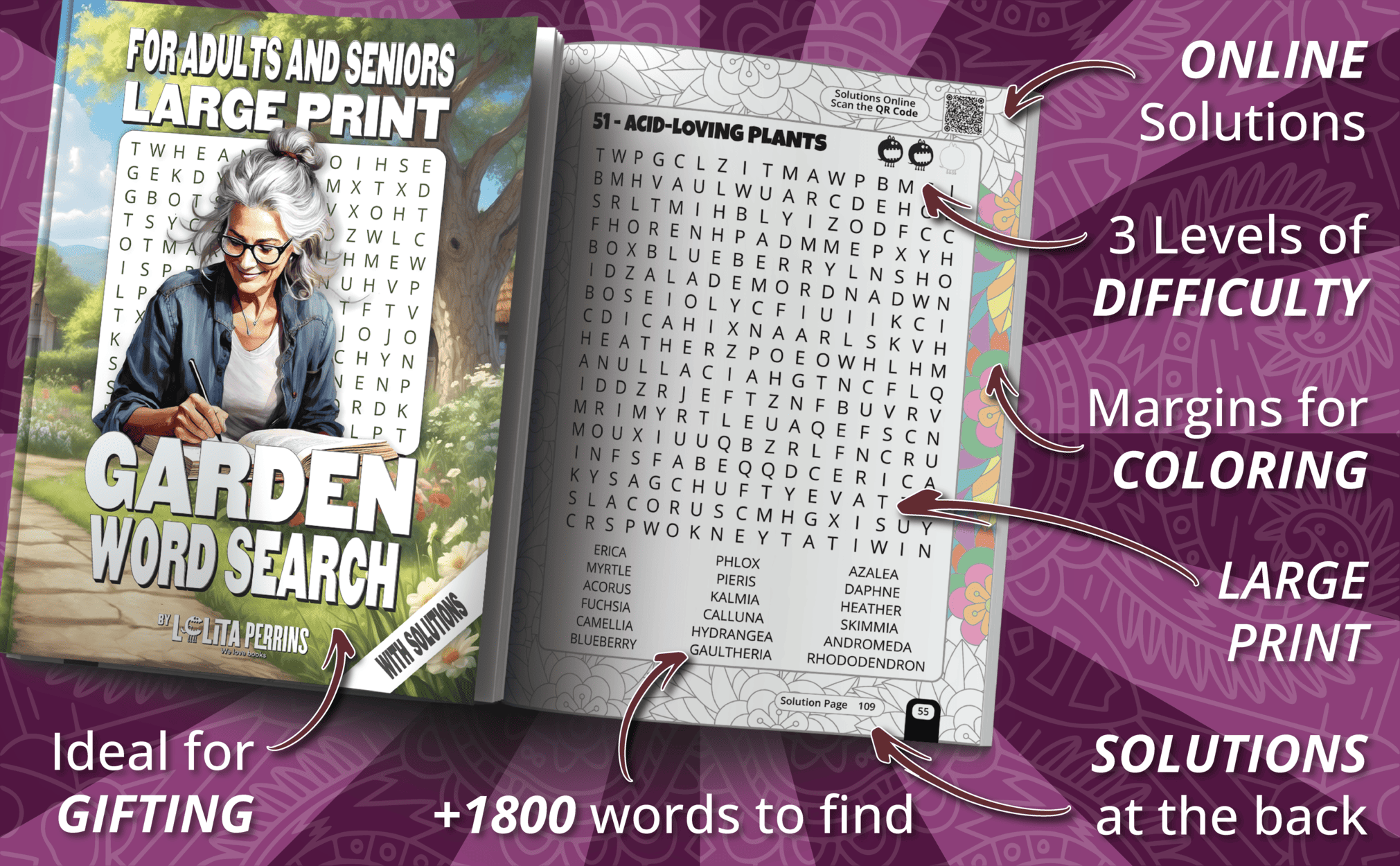 Sopa de letras palabras de jardín