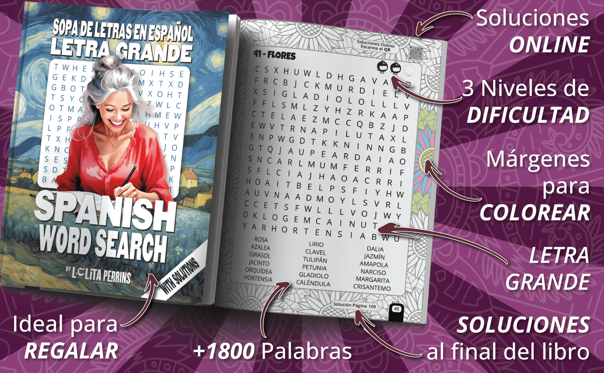 Sopa de letras con letra grande