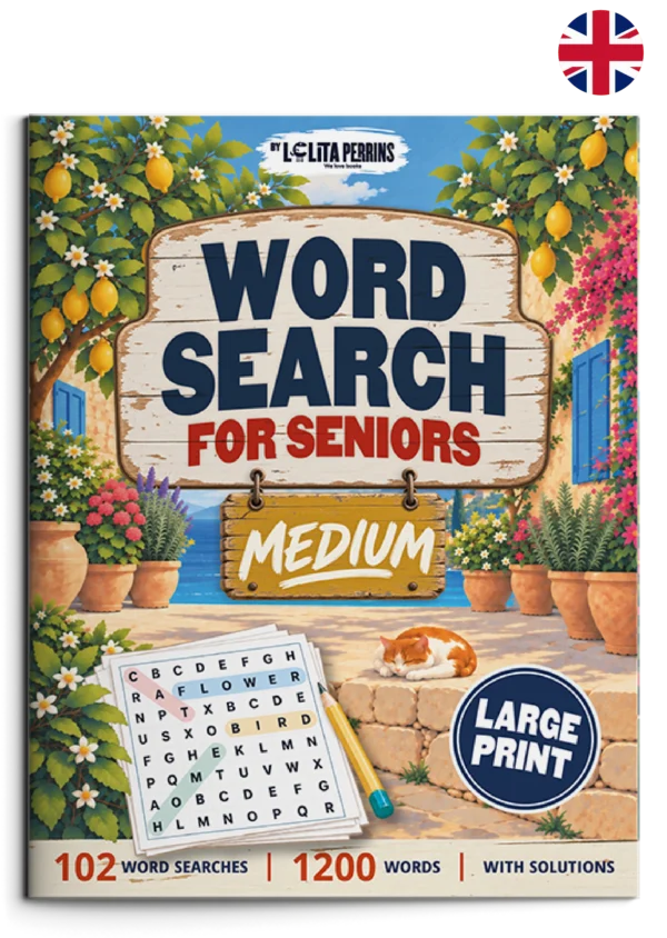 Word Search for Seniors — Medium Level Portada de Word Search for Seniors. Medium Level. Libro en inglés.