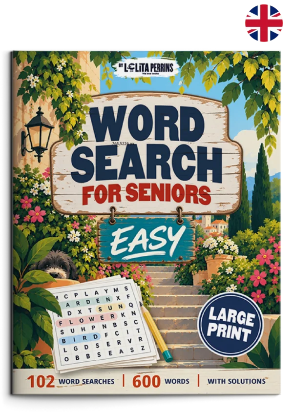 Word Search for Seniors — Easy Level Portada de Word Search for Seniors. Easy Level. Libro en inglés.