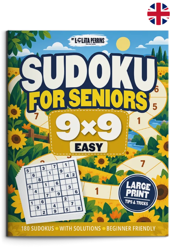 Sudoku for Seniors — Easy 9×9 Portada de Sudoku for Seniors. Easy 9×9. Libro en inglés.